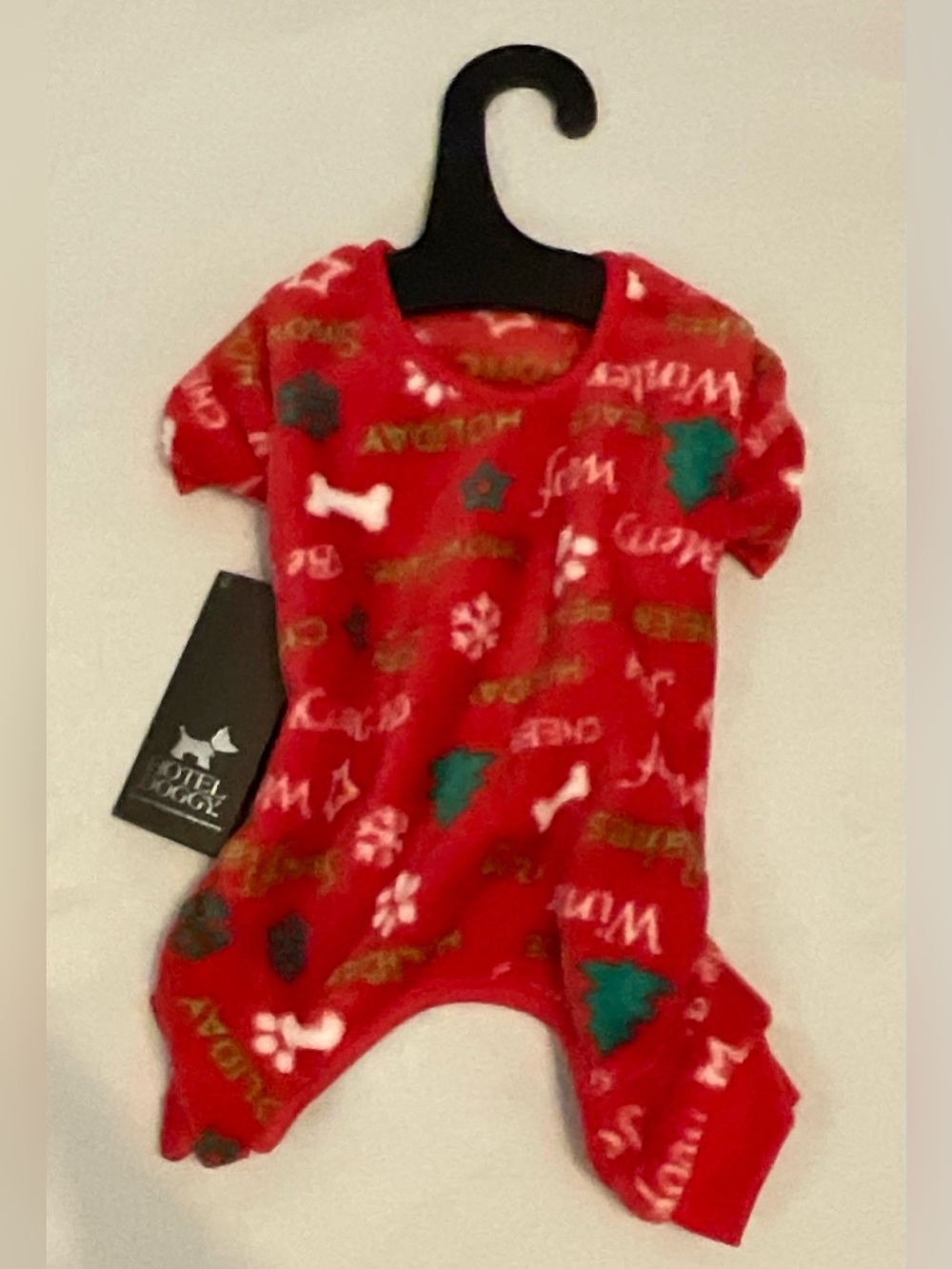 Holiday Red Fleece Dog Pajamas by
